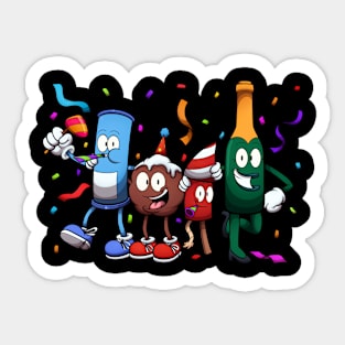 New Year Characters Sticker